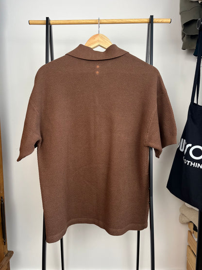 About:Blank Brown Knit Polo - Small