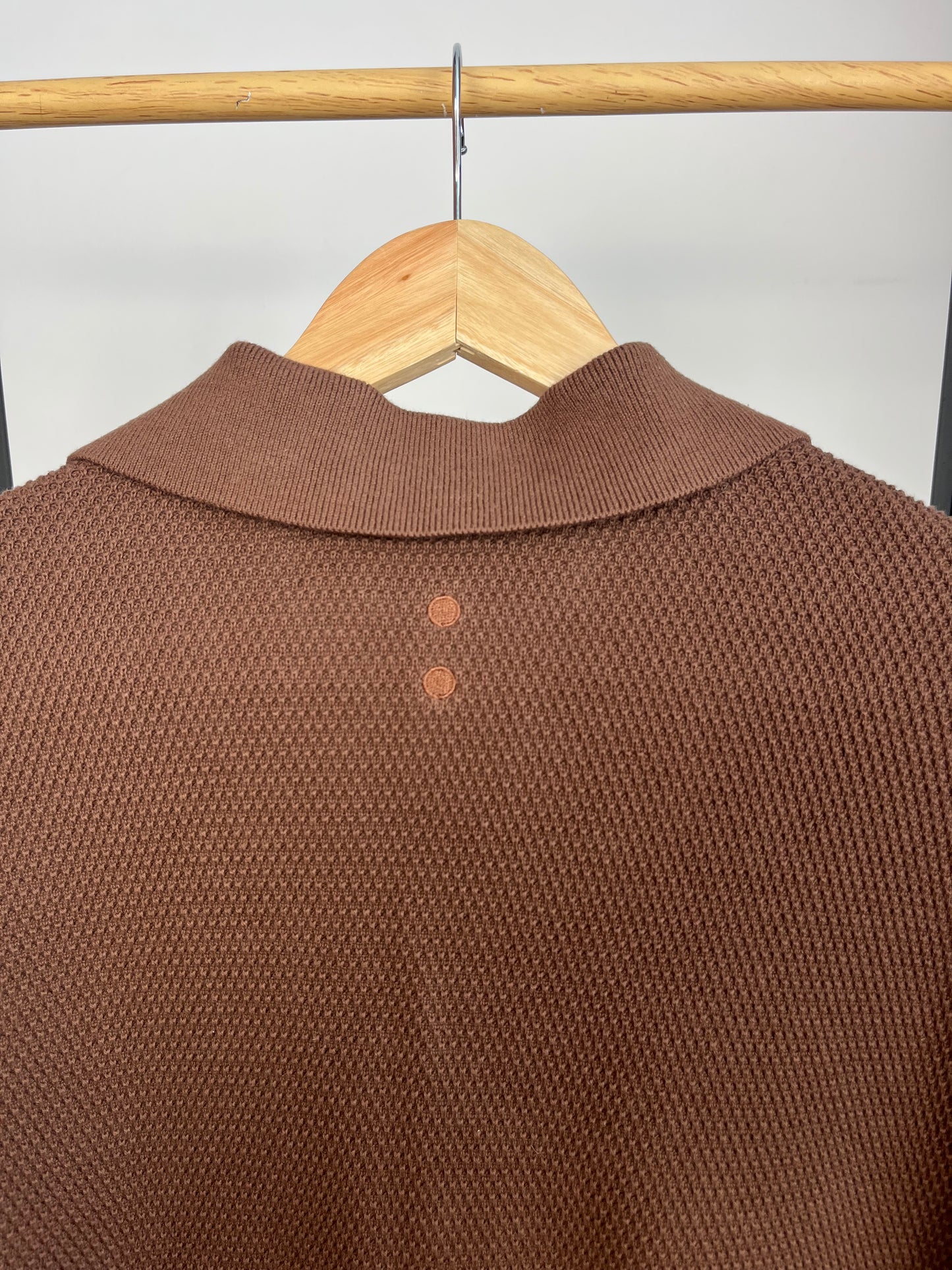 About:Blank Brown Knit Polo - Small