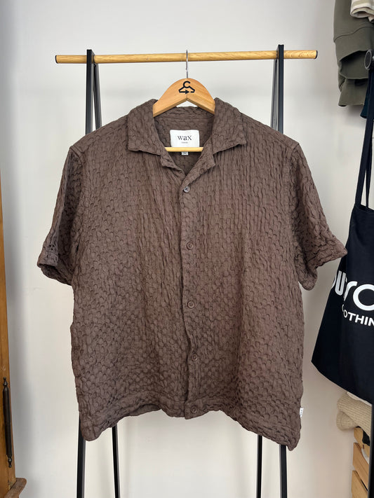Wax London Brown Waffle Shirt - Medium