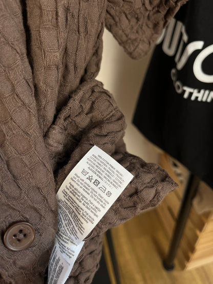 Wax London Brown Waffle Shirt - Medium