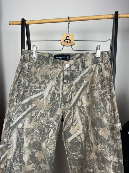 Abercrombie Camo Carpenter Style Trousers W30 L30