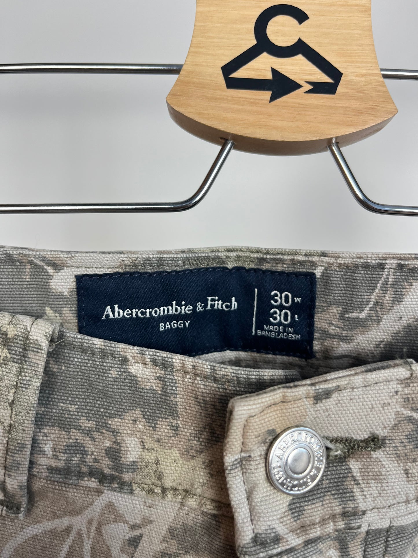 Abercrombie Camo Carpenter Style Trousers W30 L30