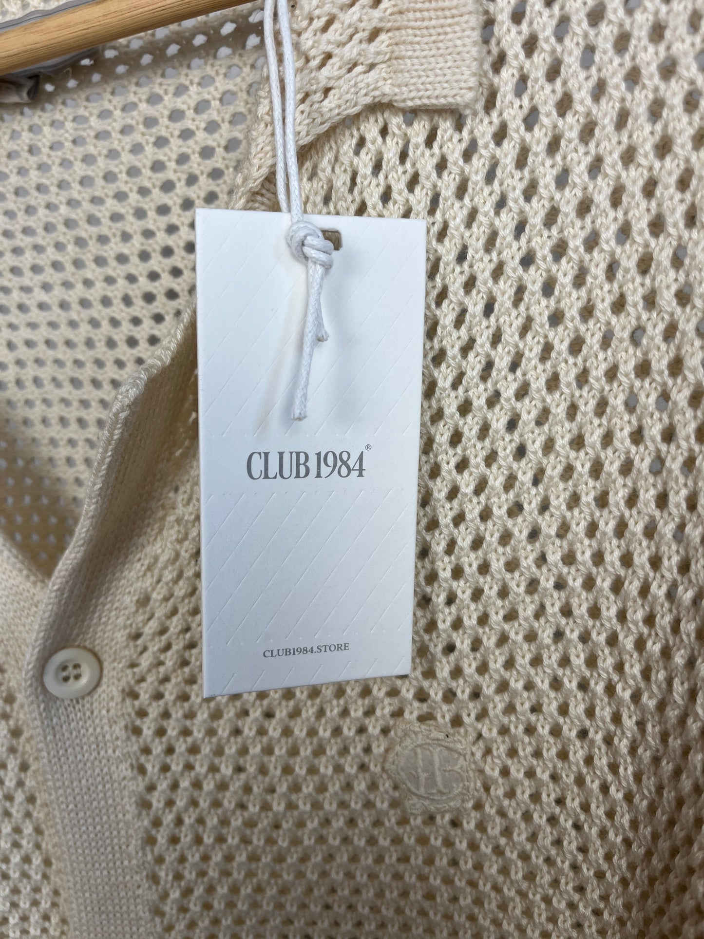 Club 1984 Cream/Beige Mesh Shirt - XL
