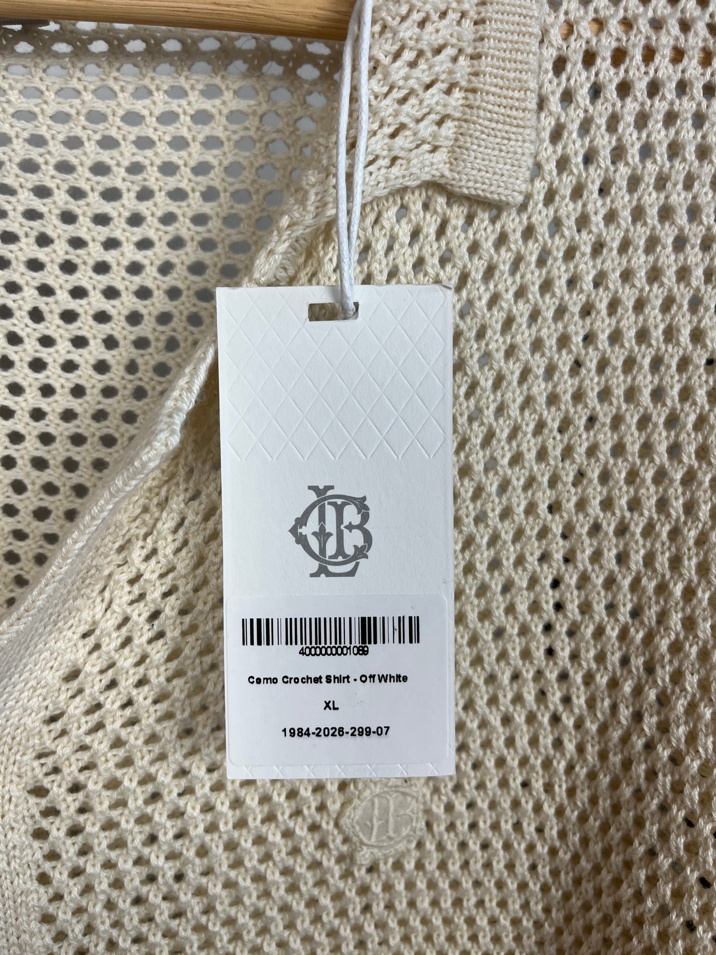 Club 1984 Cream/Beige Mesh Shirt - XL