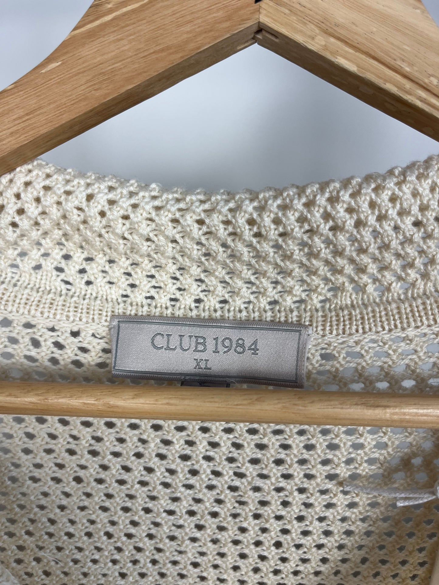 Club 1984 Cream/Beige Mesh Shirt - XL