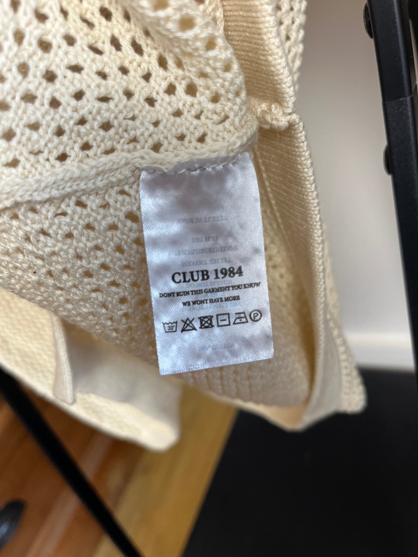 Club 1984 Cream/Beige Mesh Shirt - XL