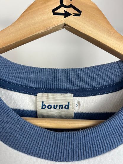 Bound Blue and White Striped T-Shirt - Medium