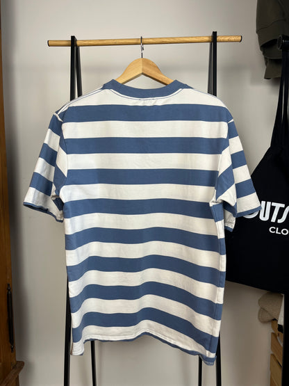 Bound Blue and White Striped T-Shirt - Medium