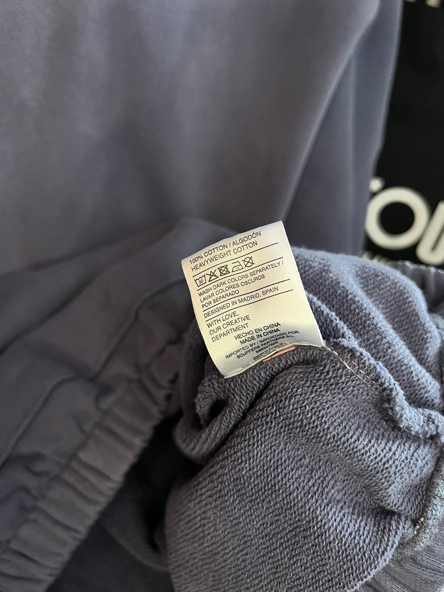 Scuffers Washed Blue Effect Hoodie - Medium