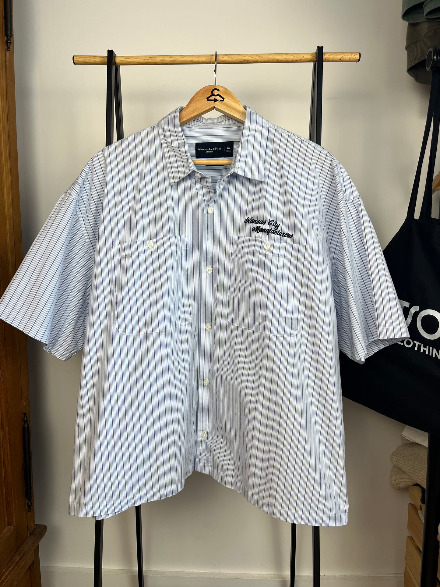 Abercrombie Blue Striped Shirt - XL