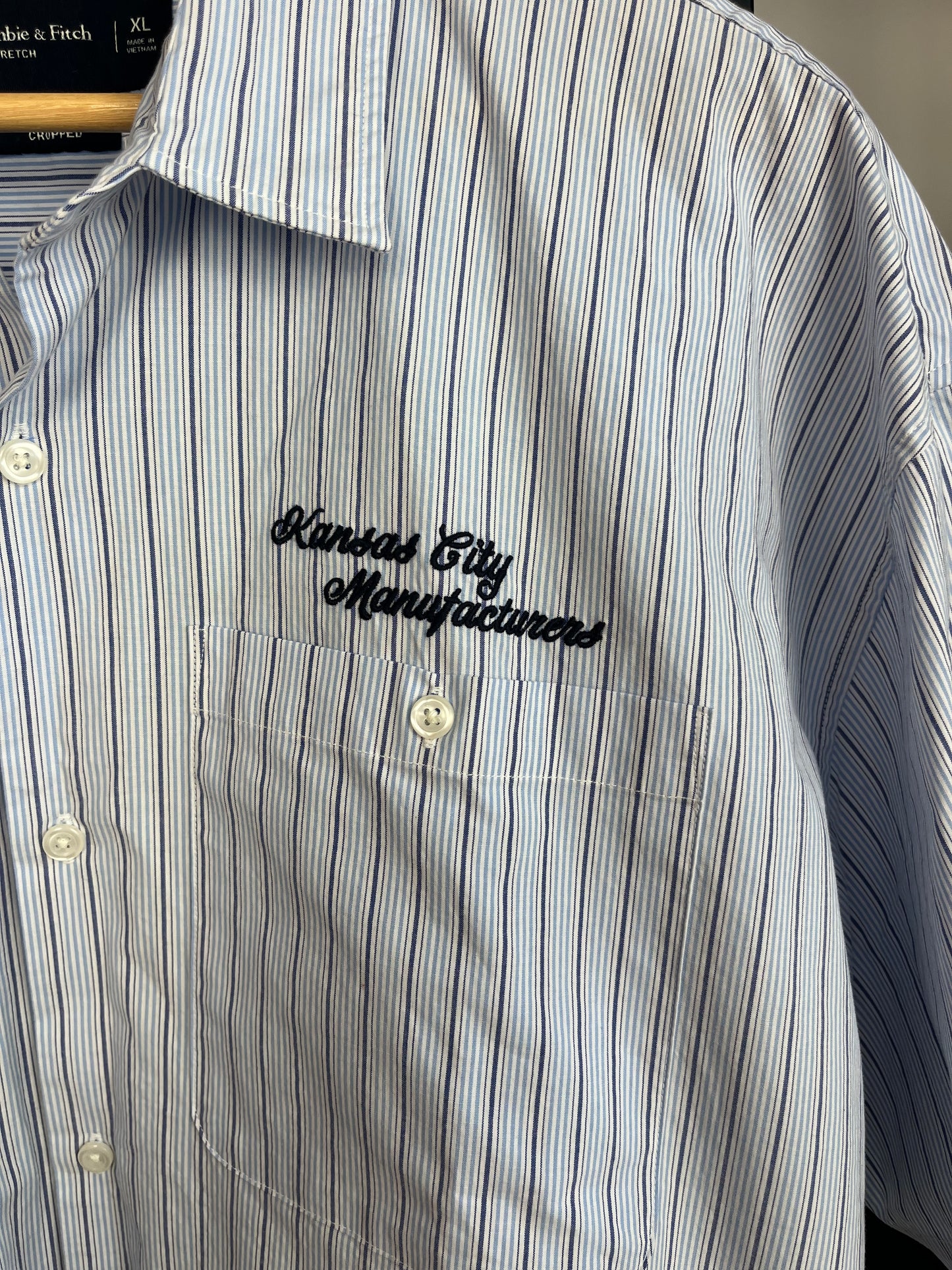 Abercrombie Blue Striped Shirt - XL