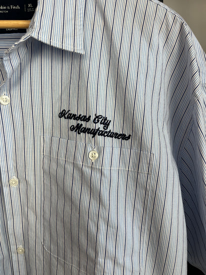 Abercrombie Blue Striped Shirt - XL