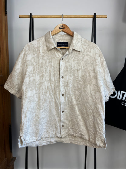 Abercrombie Beige Patterned Shirt - Large