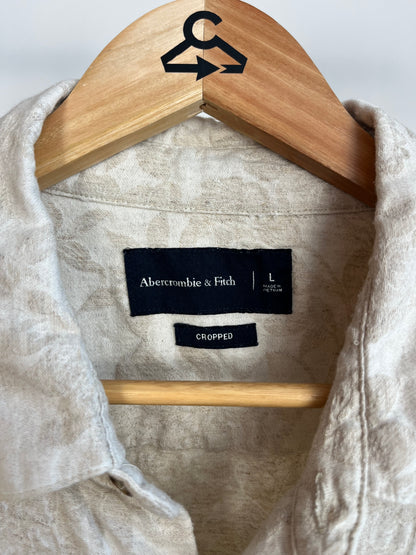 Abercrombie Beige Patterned Shirt - Large
