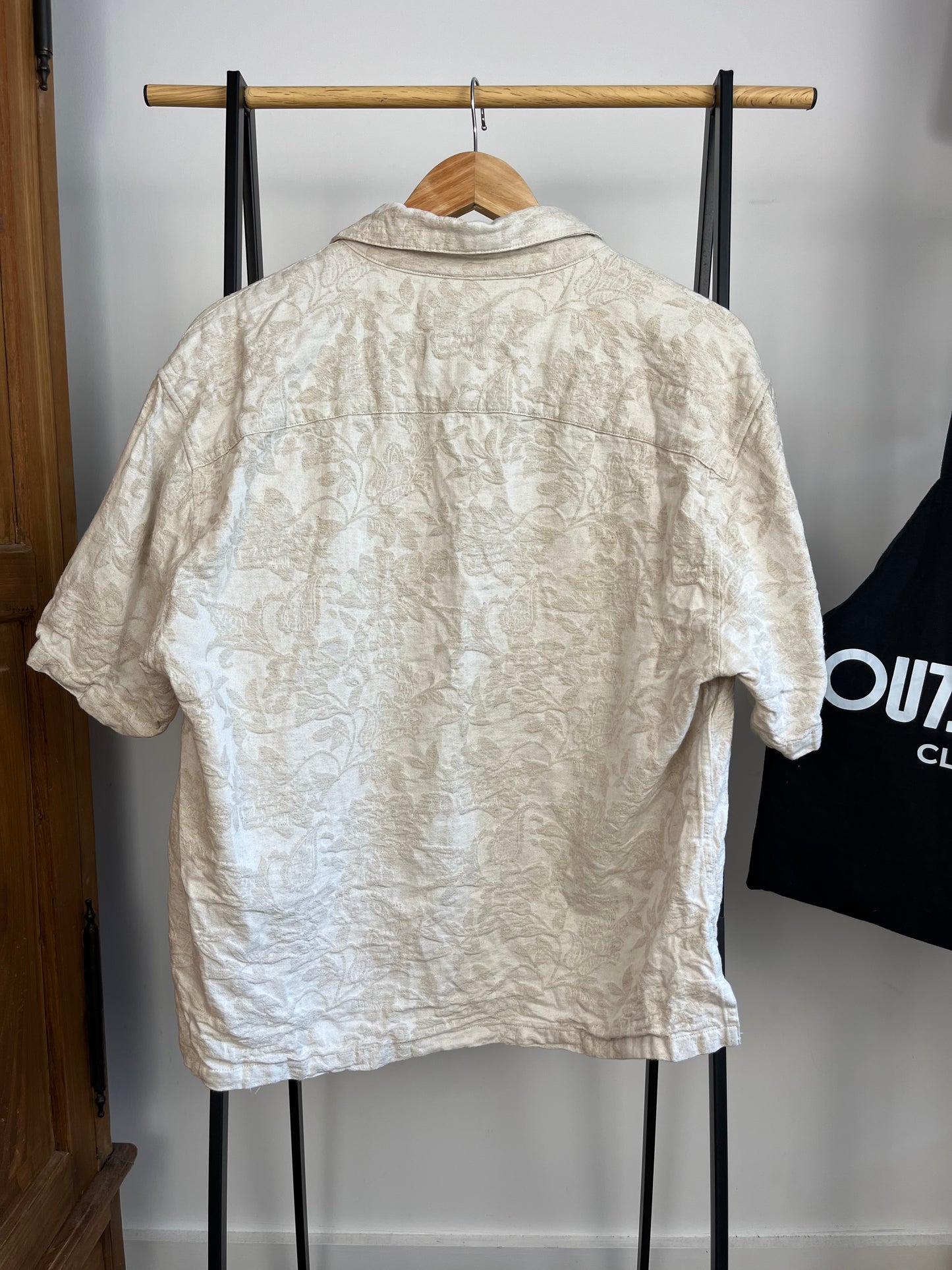 Abercrombie Beige Patterned Shirt - Large