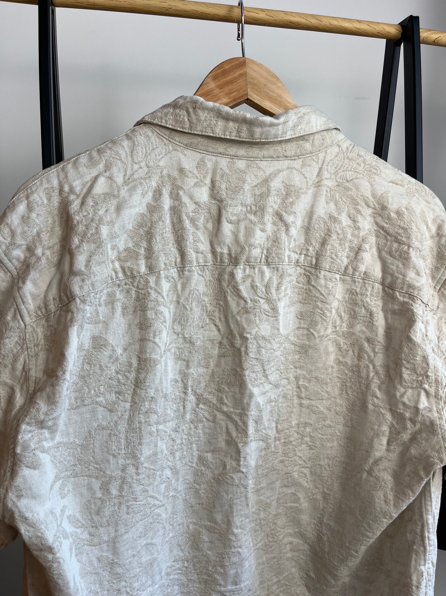 Abercrombie Beige Patterned Shirt - Large