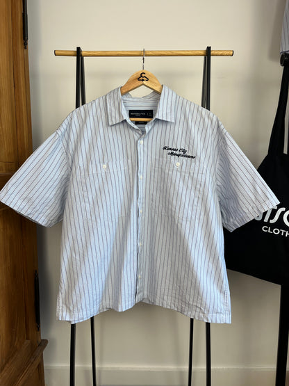 Abercrombie Blue Striped Shirt - Large