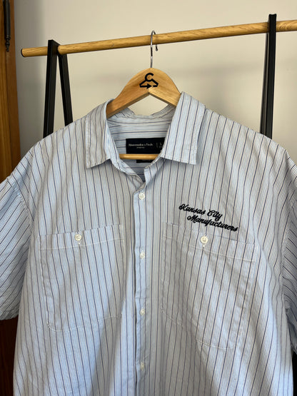 Abercrombie Blue Striped Shirt - Large