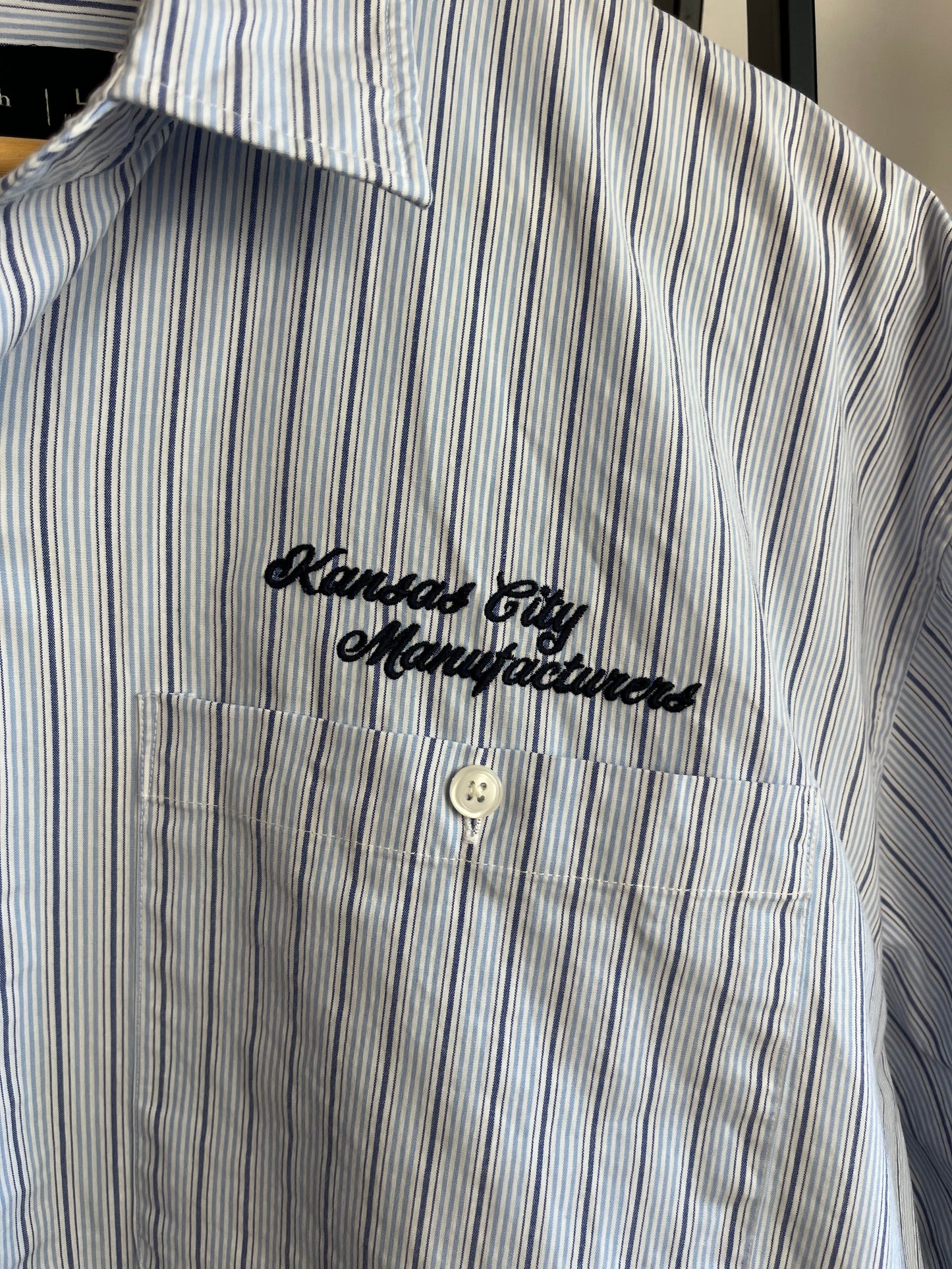 Abercrombie Blue Striped Shirt - Large