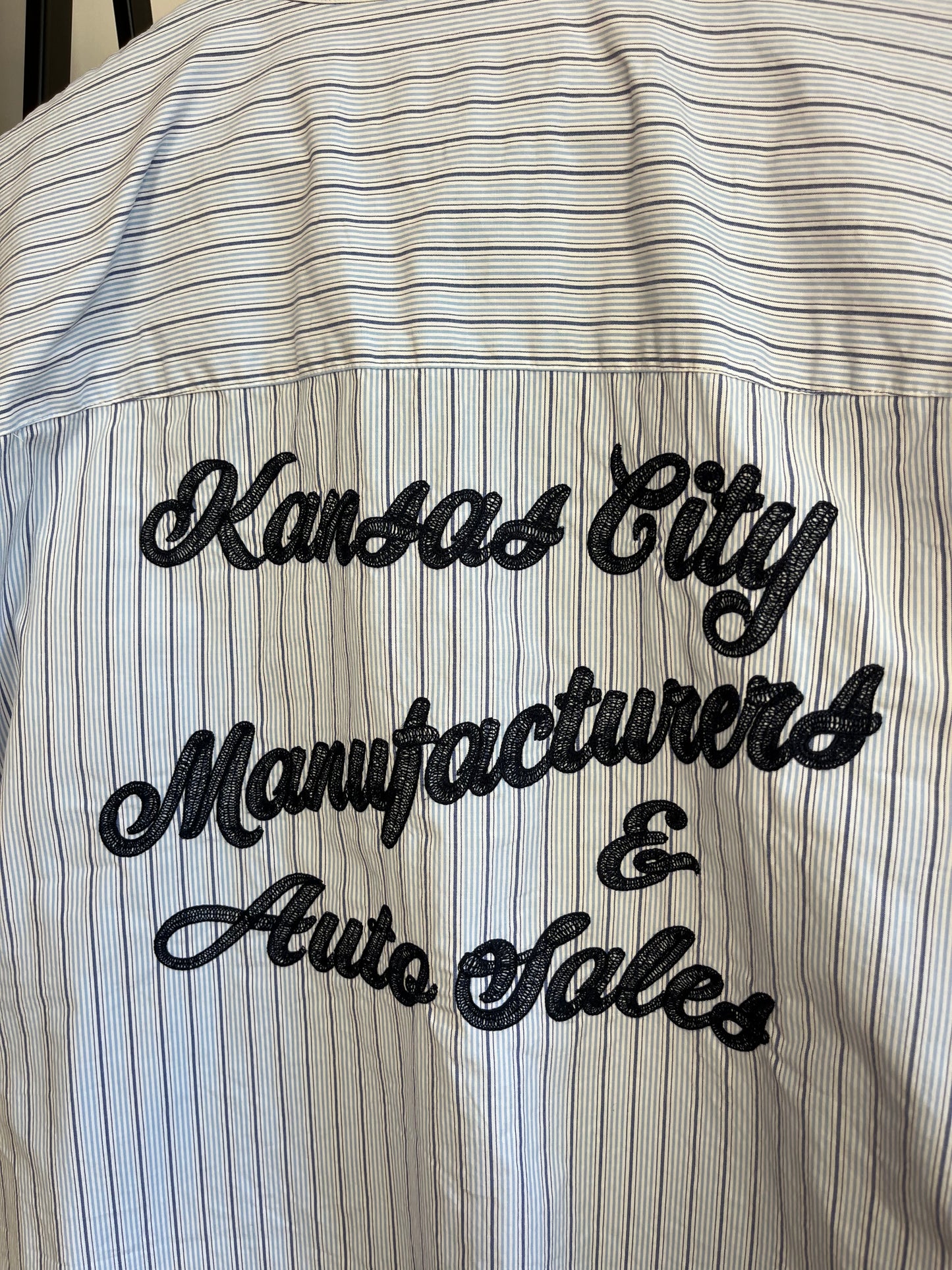 Abercrombie Blue Striped Shirt - Large