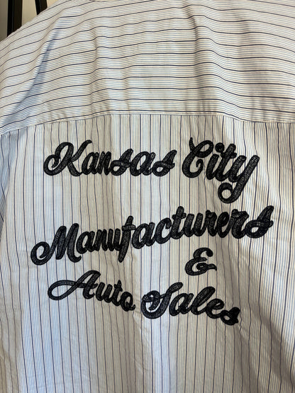 Abercrombie Blue Striped Shirt - Large