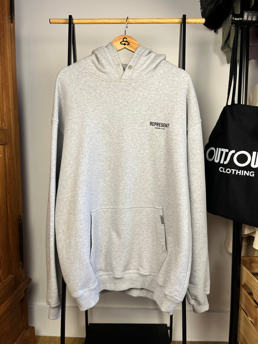 Represent Grey Oversized Hoodie - Large