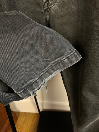 Abercrombie Washed Black Carpenter Trousers W32 L32