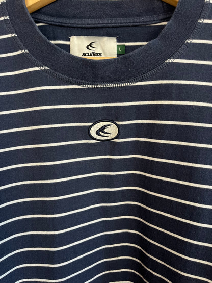 Scuffers Navy Striped Long Sleeve - Large