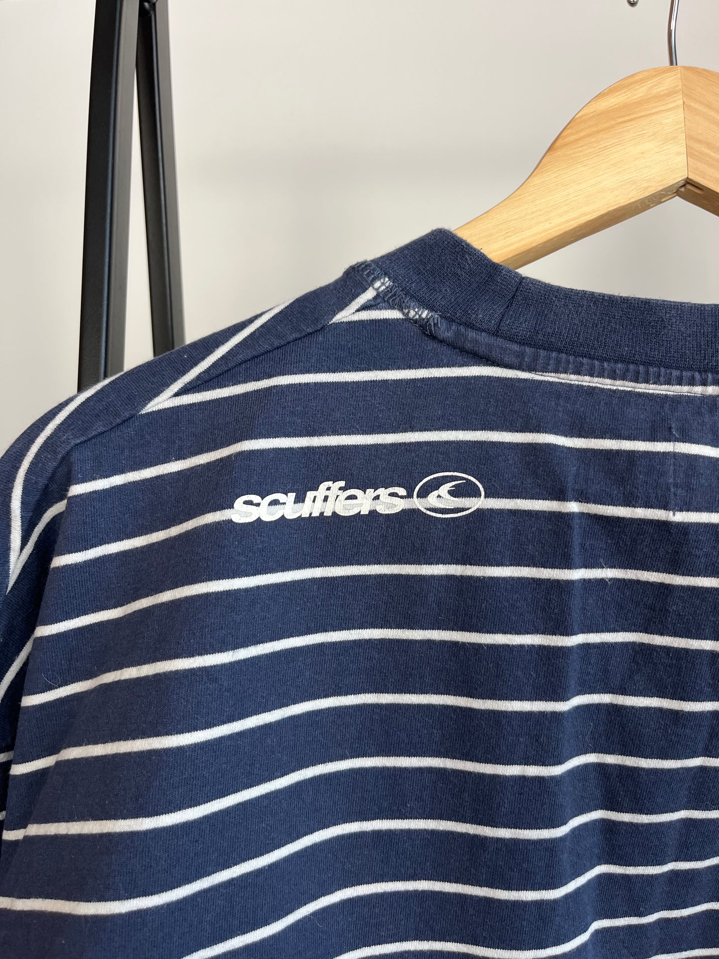 Scuffers Navy Striped Long Sleeve - Large