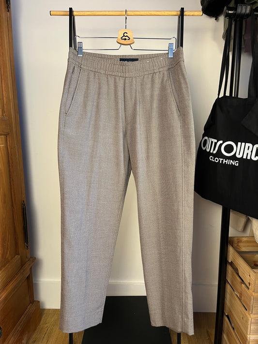 Abercrombie Brown Checked Pattern Trousers - Medium