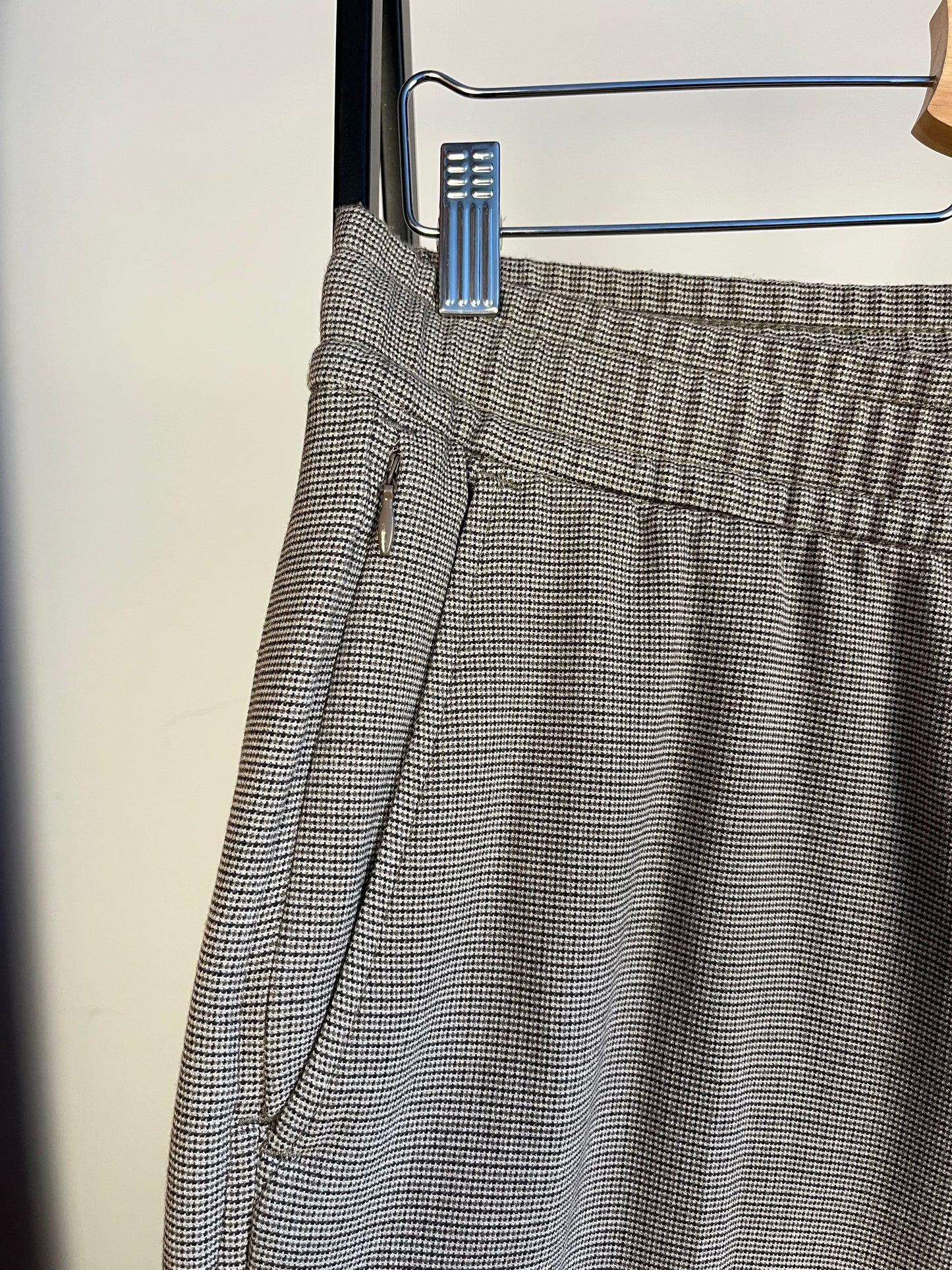 Abercrombie Brown Checked Pattern Trousers - Medium