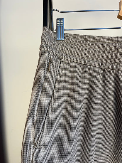 Abercrombie Brown Checked Pattern Trousers - Medium