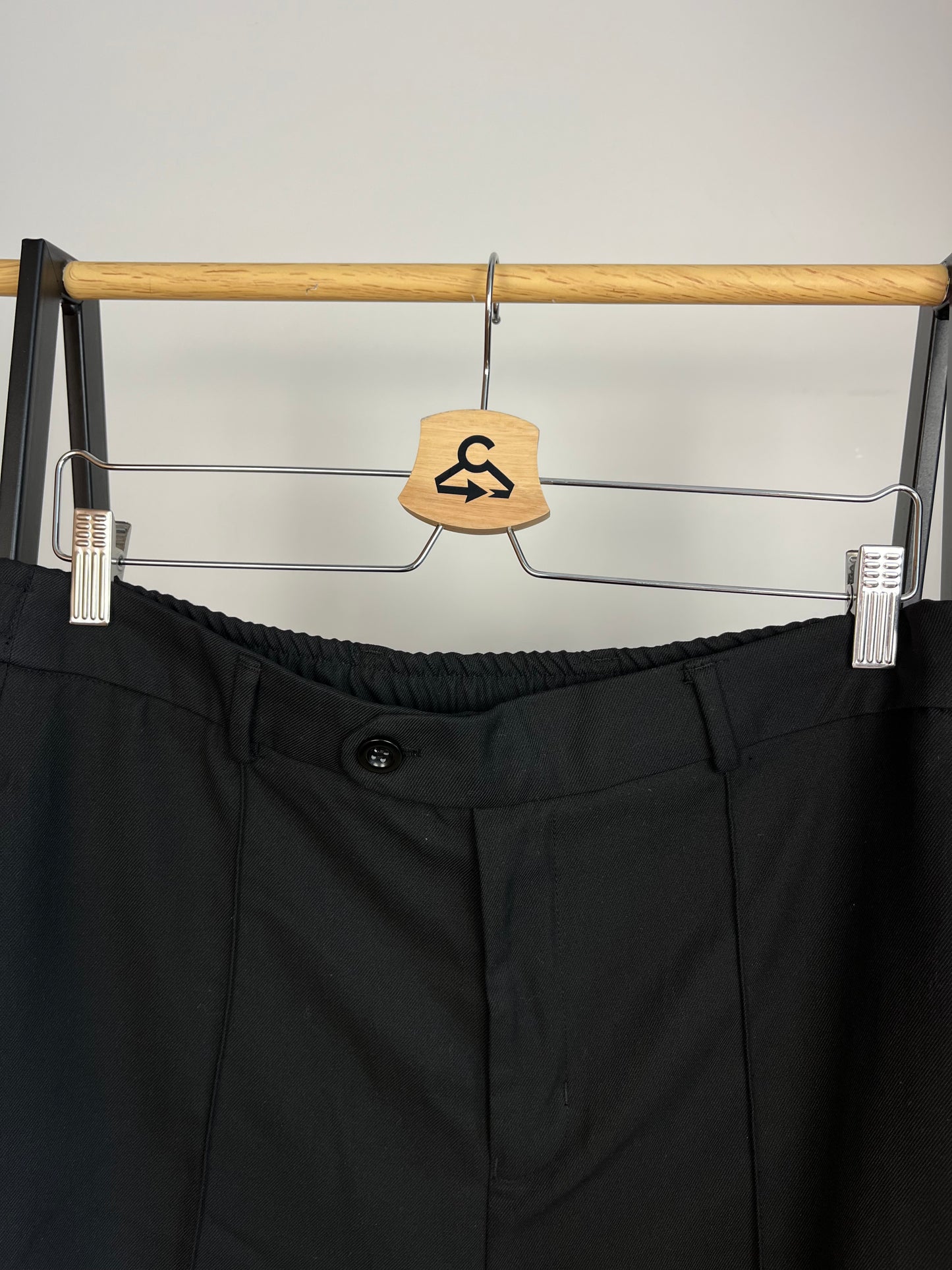 About:Blank Black Pleated Trousers - Medium