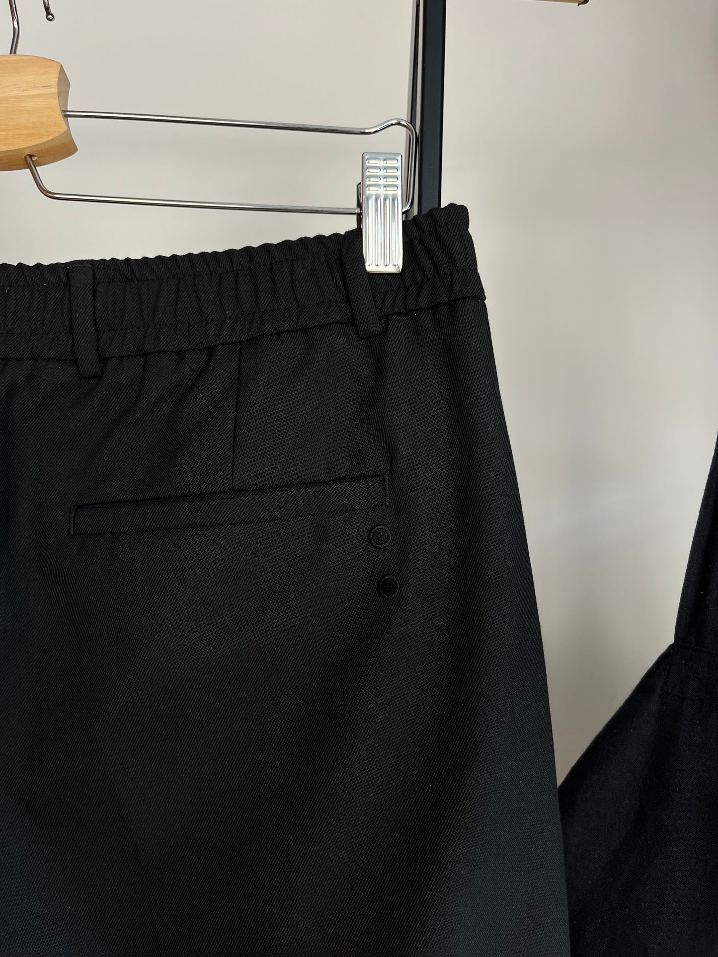 About:Blank Black Pleated Trousers - Medium