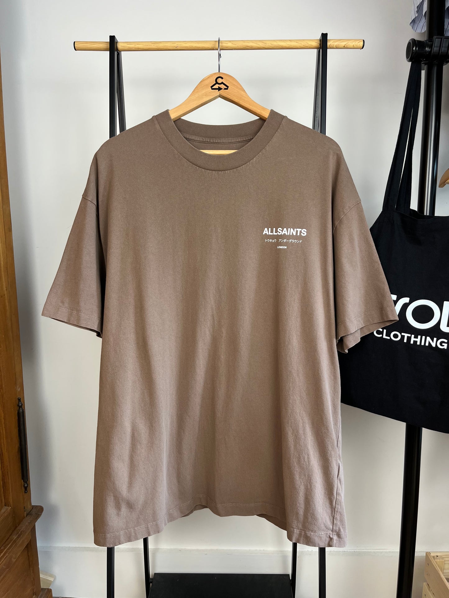 All Saints Light Brown T-Shirt - Medium