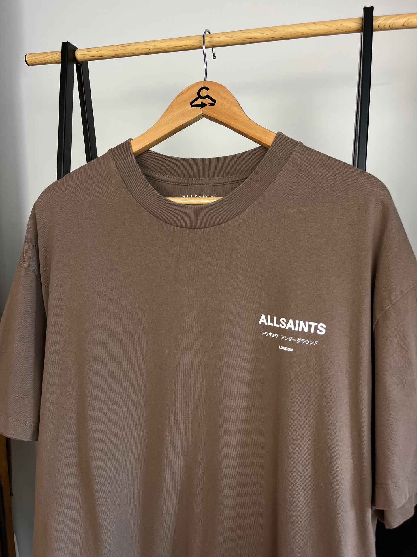 All Saints Light Brown T-Shirt - Medium