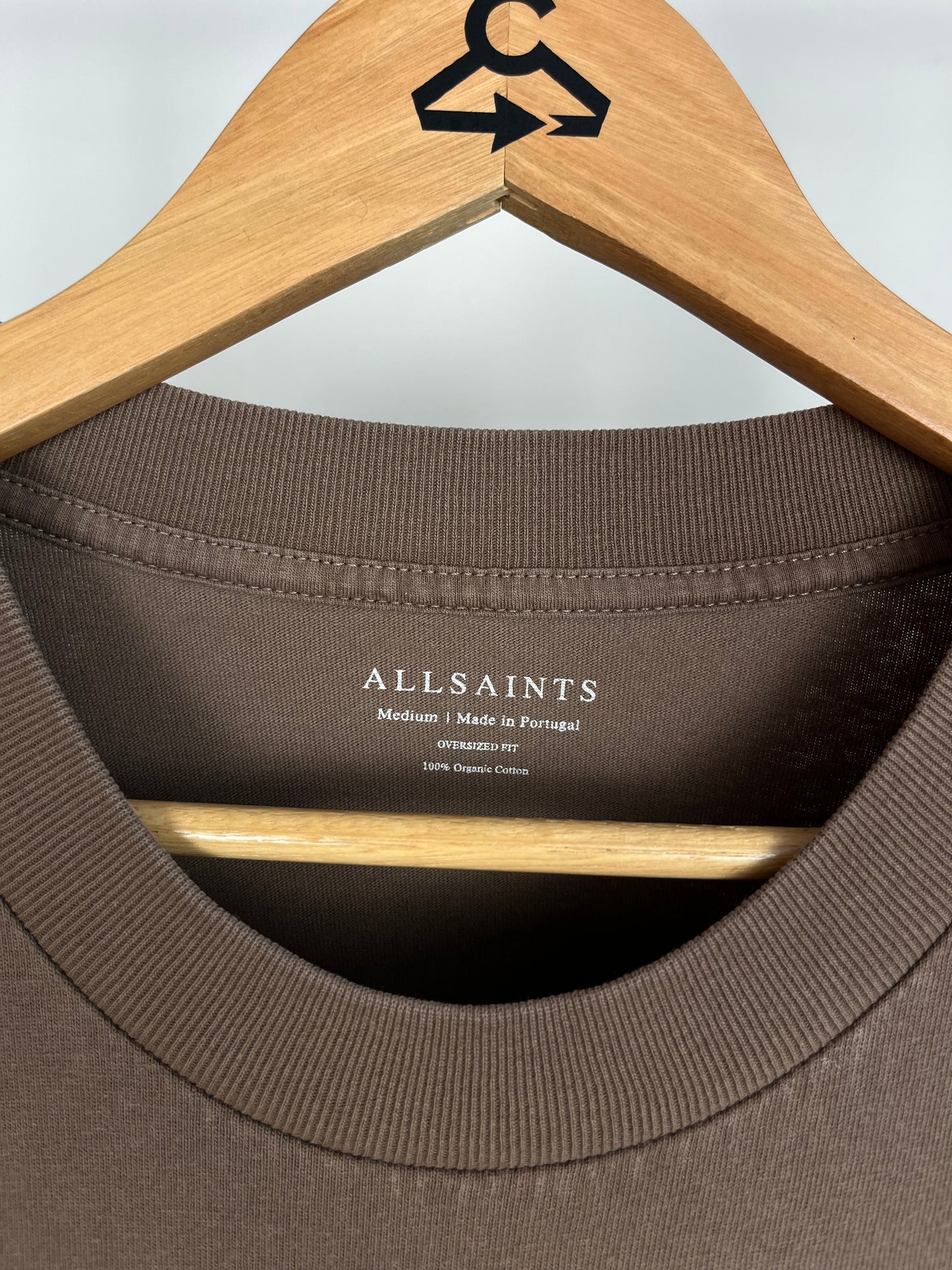 All Saints Light Brown T-Shirt - Medium
