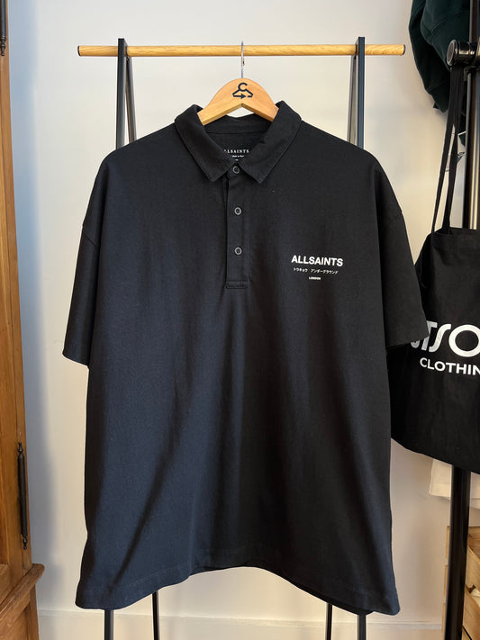 All Saints Black Polo - Medium