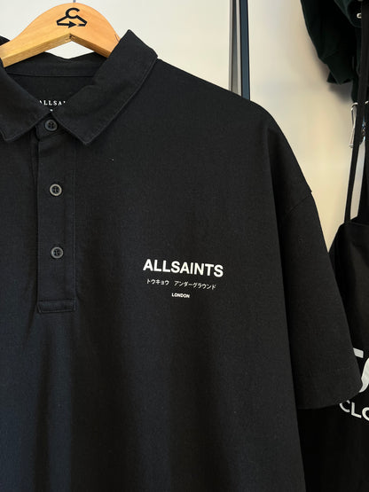 All Saints Black Polo - Medium