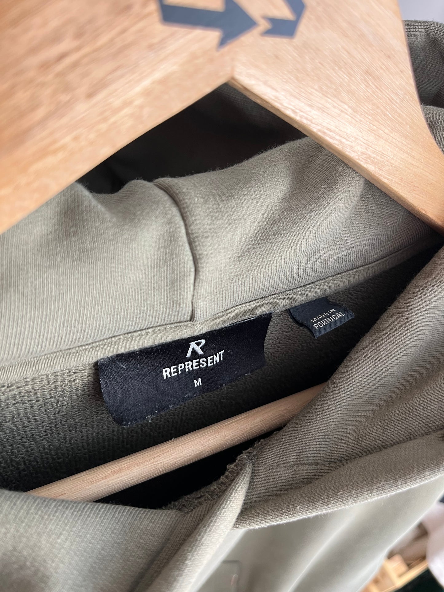 Represent Olive Hoodie - Medium