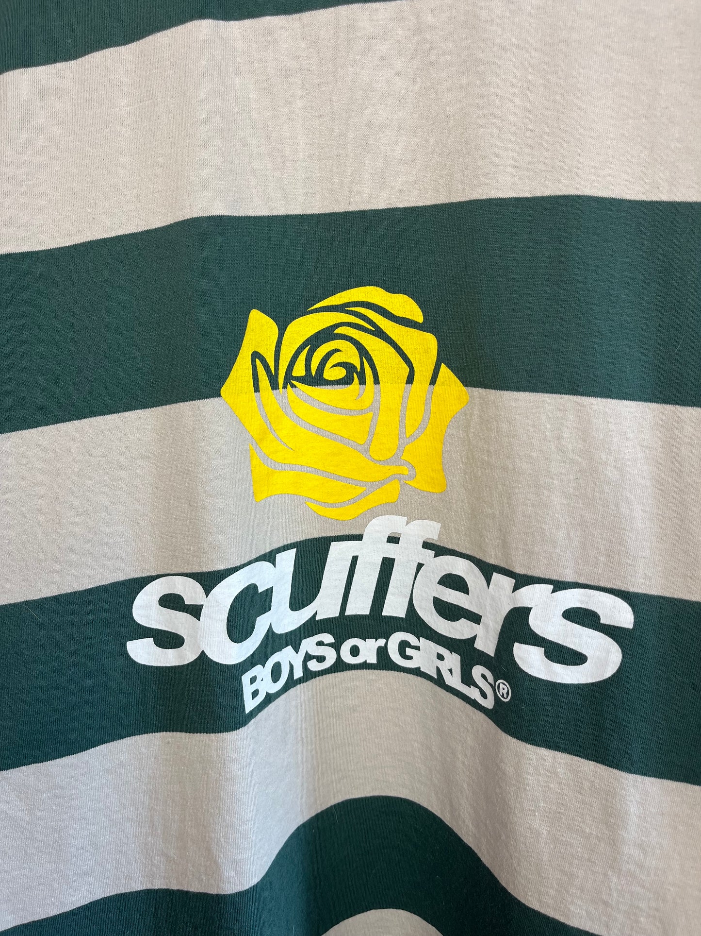 Scuffers Green Striped T-Shirt - Small