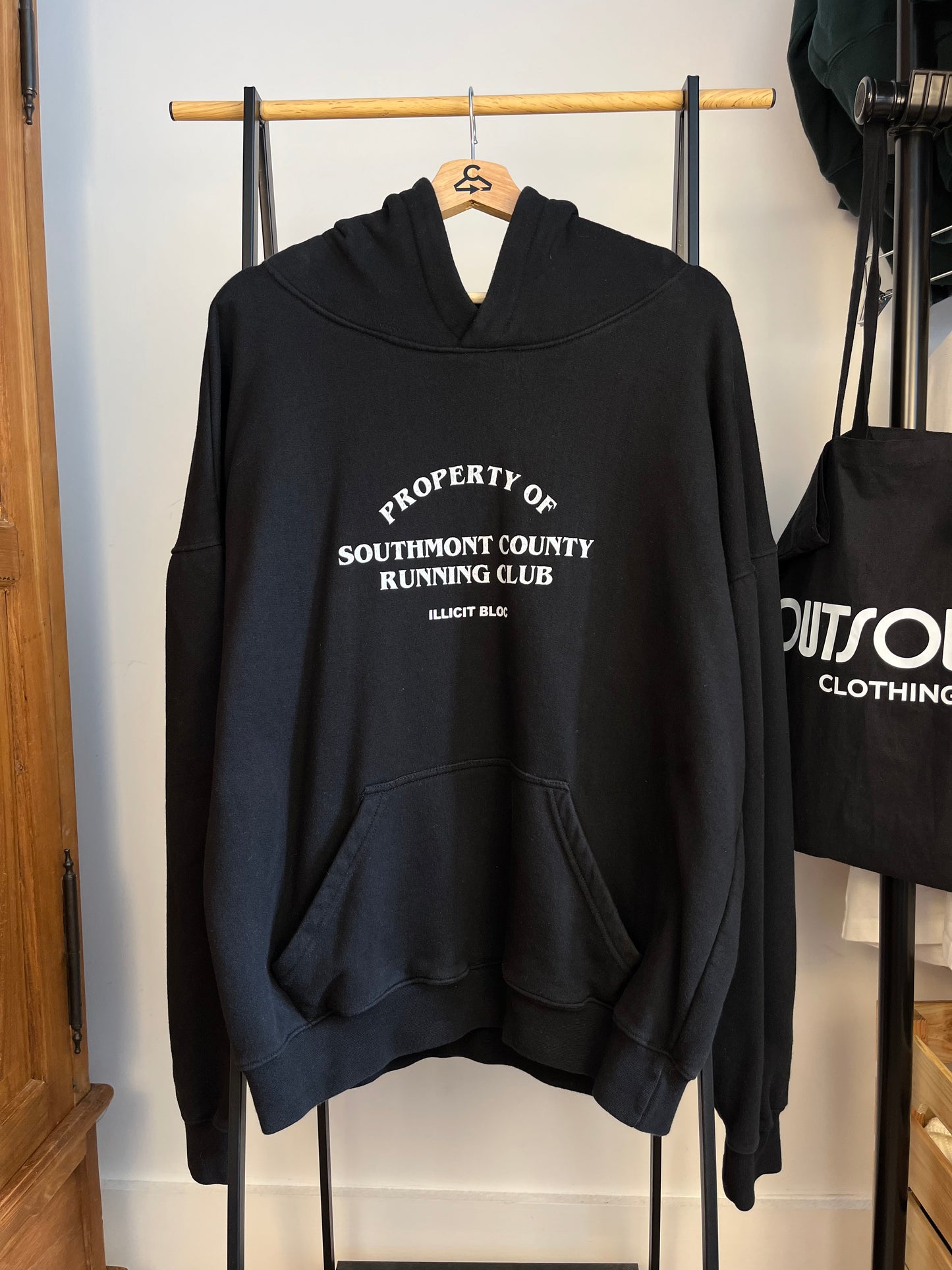 Illicit Bloc Black Hoodie - Medium