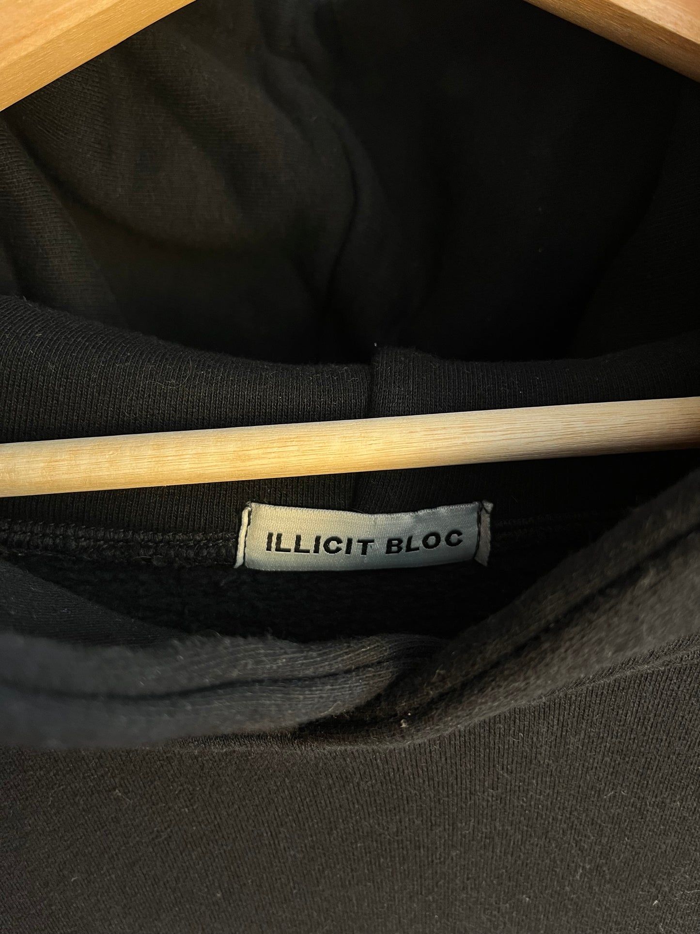 Illicit Bloc Black Hoodie - Medium