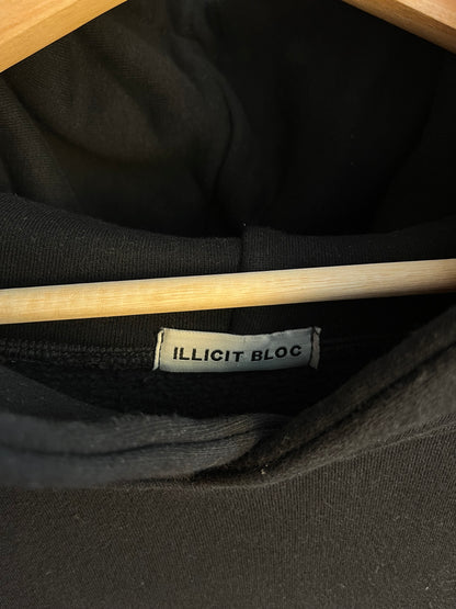 Illicit Bloc Black Hoodie - Medium