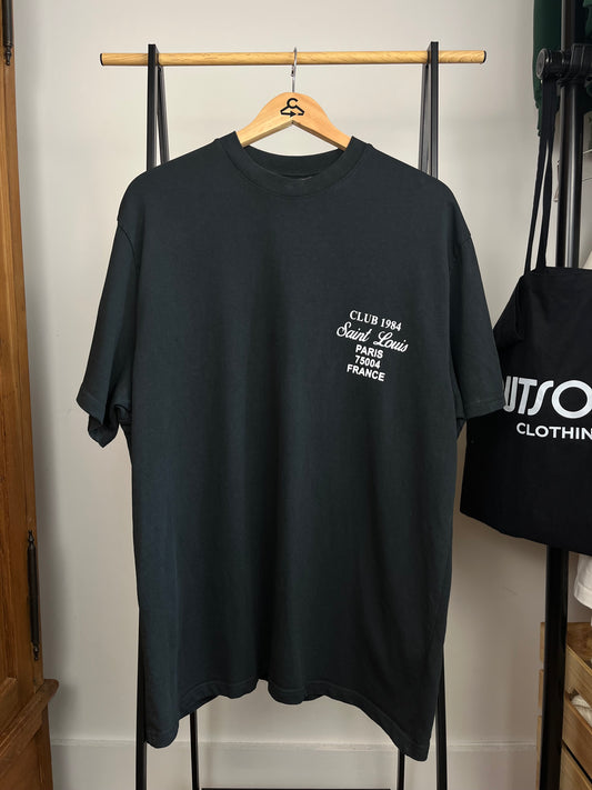 Club 1984 Washed Black T-Shirt - Medium