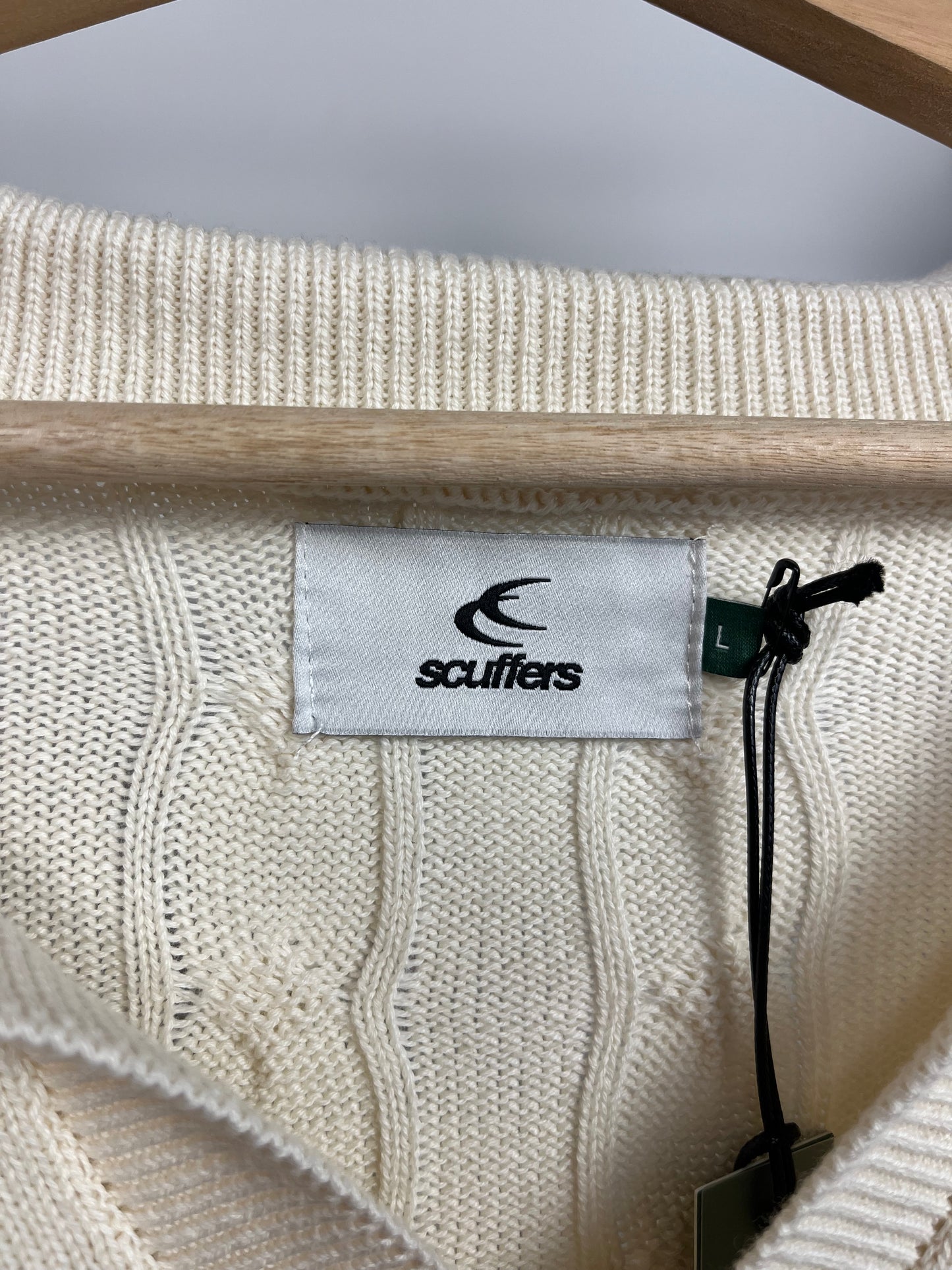 Scuffers Cream Polo Knit - Large