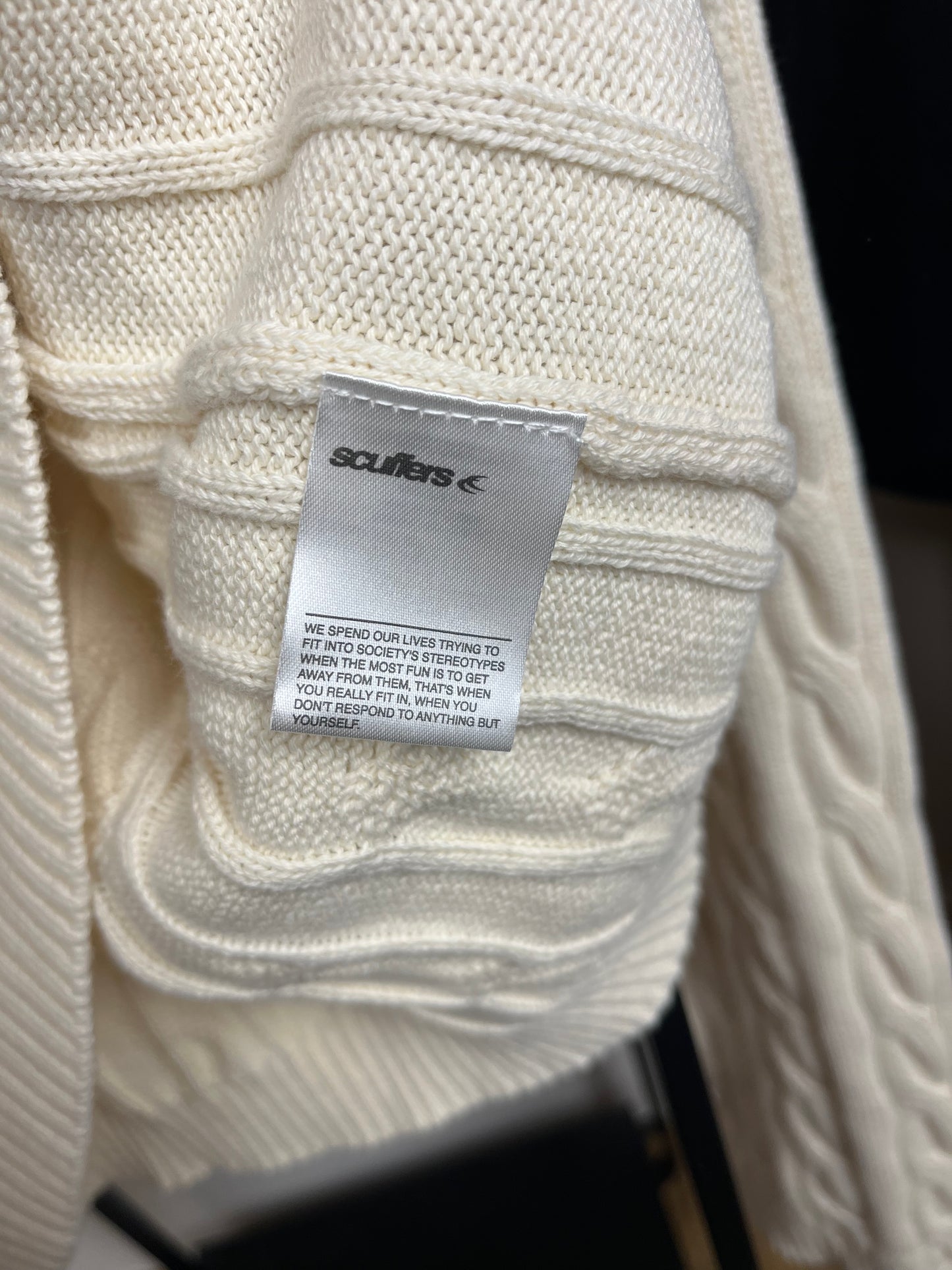 Scuffers Cream Polo Knit - Large