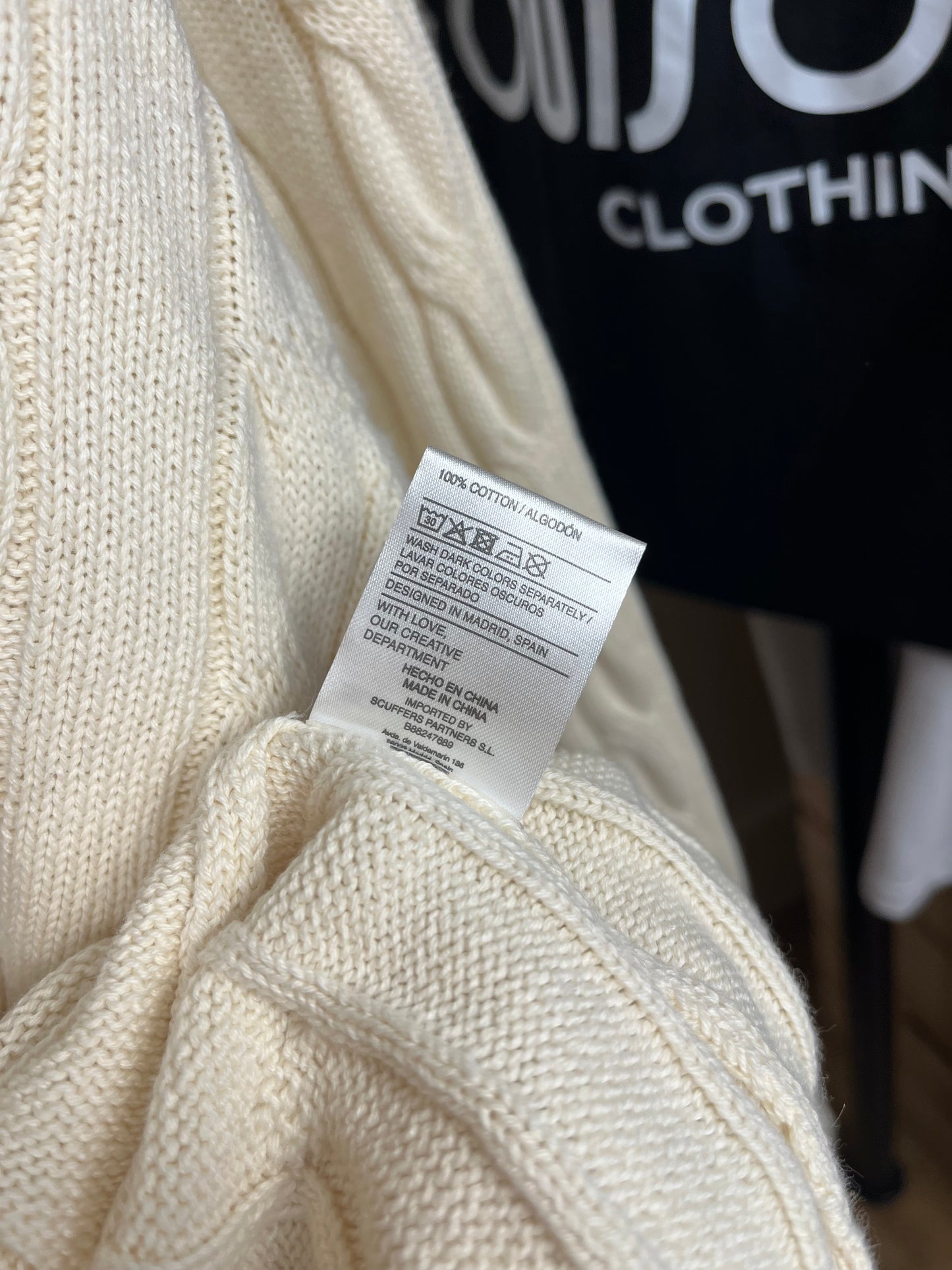 Scuffers Cream Polo Knit - Large