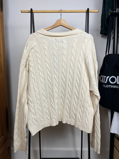 Scuffers Cream Polo Knit - Large