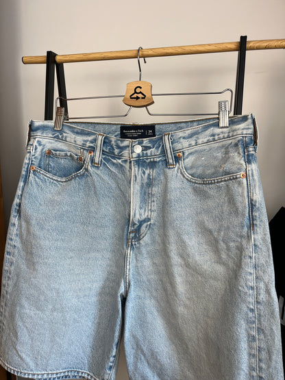 Abercrombie Light Blue Denim Shorts W34
